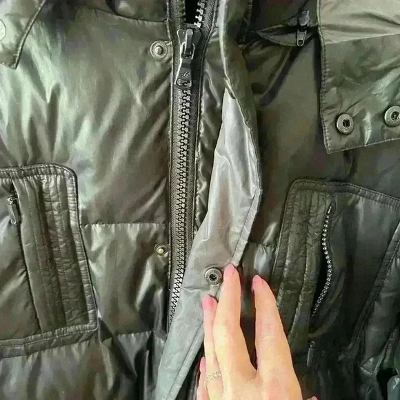 Kenneth Cole Reaction duck down heavy winter coat, sz large, black. See photos. - Picture 3 of 11